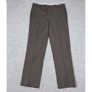 Brooks Brothers Dress Pants Mens 38x34 Brown Wool Madison Reda Flexo City